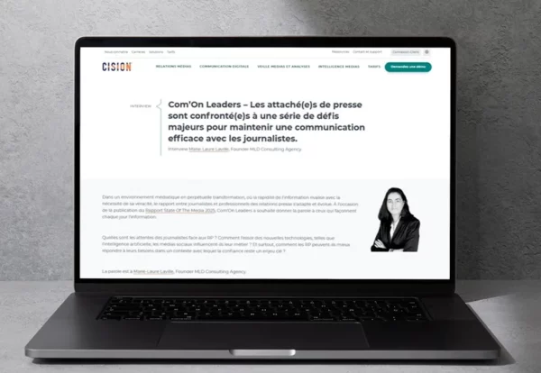 Interview de Marie-Laure Laville par Cision sur les bouleversements profonds que connaissent les métiers des RP à l'ère de l'IA