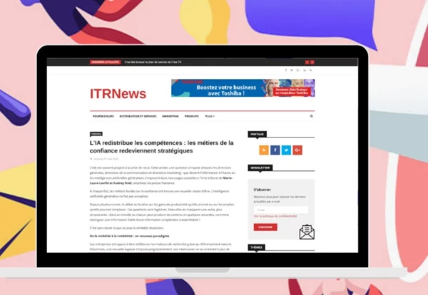 Tribune publiée sur ITRNews par Marie-Laure Laville et Audrey Noël, sur les changements générés par l'IA